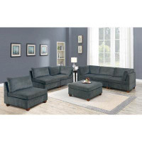 Latitude Run® Living Room Furniture Antique Modular Sectional Set Breathable 6