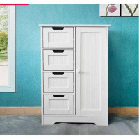 WFX Utility™ Floor Bedroom Cabinet 4-drawers Dresser Chest Of Drawers Storage Organizer