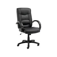 Alera Alera ALESR41LS10B - Strada Series High-Back Swivel/Tilt Chair, Black Top-Grain Leather Upholstery