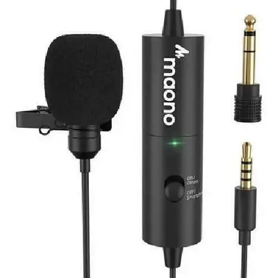 Product: maono Rechargeable Omnidirectional Lapel Microphone - Black Description: MAONO AU100R UPGRA...