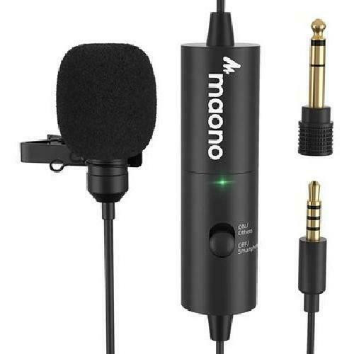 maono Rechargeable Omnidirectional Lapel Microphone - Black in General Electronics