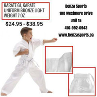Karate Gi &amp;  Karate Uniform only @ Benza sports