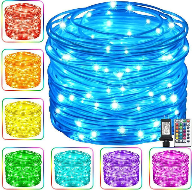 NEW 105 FT RGB 300 LED STRING LIGHT & REMOTE 516975 in Outdoor Lighting in Alberta