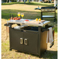 NUUK NUUK Pro 42IN Outdoor Kitchen Island and BBQ Serving Cart