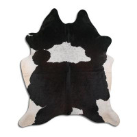 Foundry Select Maschavison NATURAL HAIR ON Cowhide Rug  BLACK AND WHITE