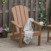 Highland Dunes Adirondack Chair, Faux Wood Patio & Fire Pit Chair