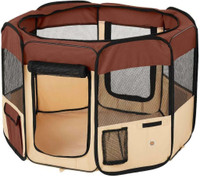 NEW PORTABLE PET DOG & CAT PLAYPEN & KENNEL CARRY CASE