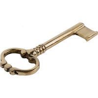 UNIQANTIQ HARDWARE SUPPLY Cast Brass Huge Skeleton Key