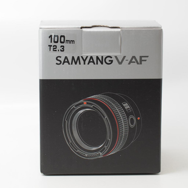 Samyang 100mm T2.3 V-AF Video Auto Focus Lens for E-Mount (ID - 2131 TJ) in Cameras & Camcorders