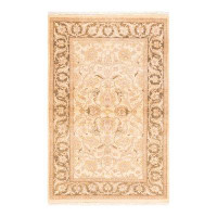 Isabelline Kendee One-of-a-Kind Hand-Knotted New Age 3'3" x 5' Wool Area Rug in Ivory/Beige