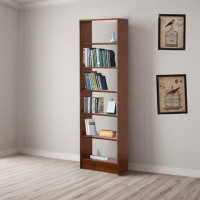 STAR BANNER Bookcase storage shelf floor whole wall display shelf original wood colour trumpet