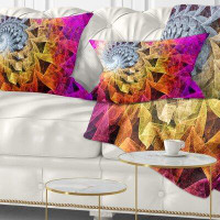 The Twillery Co. Designart 'Colourful Spiral Kaleidoscope' Abstract Throw Pillow
