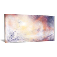 Made in Canada - East Urban Home 'Blurry Watercolor with Star' Oil Painting Print on Canvas
