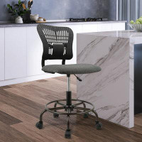 Inbox Zero Adjustable Tall Ergonomic Drafting Chair With Foot Ring For Standing Desks And Office Use