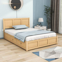 Red Barrel Studio Satbir Wood Platform Bed with 2 Drawers and Headboard