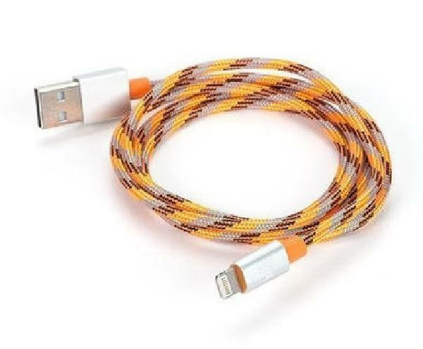 1M Apple Certified Nylon Braided Lightning Cable for iPhone iPod iPad - 3.28 ft. - Orange in Cell Phone Accessories in Québec