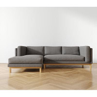 Haus of Hue The Renwick 100'' Modern Linen Sofa Design | Family Plush Comfortable Seating Sofa Living Room