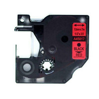 Weekly Promo! Dymo D1 45017 12mm (0.5 Inch) Black on Red Compatible Label Tape
