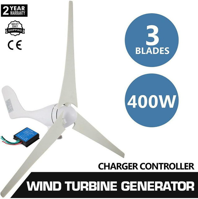 NEW 400W 12V 3 BLADE WIND TURBINE GENERATOR & 20A CHARGER 518WTC in Other in Alberta