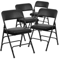 Inbox Zero Oliverson Curved Triple Braced & Double Hinged Metal Folding Chair