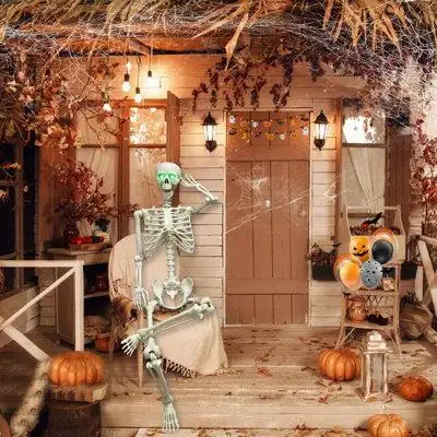 Halloween Skeletons: Include 1pcs 5.4ft life size skeleton 1pcs random animal skeleton and 2pcs skel...