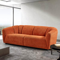 Latitude Run® Wine Red Living Room Sofa 3 Seater With Luxury Boucle Fabric