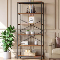 17 Stories 71'' H x 31.6'' W Steel Etagere Bookcase