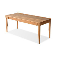 Lilac Garden Tools 66.93" Burlywood Rectangular Solid Wood desks