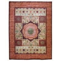 Landry & Arcari Rugs and Carpeting One-of-a-Kind Mamluk Hand-Knotted Camel/Green 8'9" x 11'6" Area Rug
