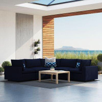 Modway Commix 5-Piece Sunbrella Outdoor Patio L-Shape Sectional Sofa by Modway