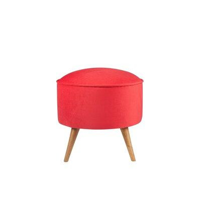 East Urban Home Brewer 45Cm Round Footstool Ottoman in Coffee Makers