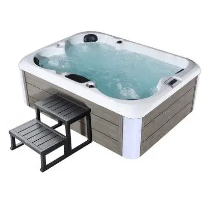 Take relaxation in a new direction with the Empava tubs spa in a stunningly realistic synthetic wood...