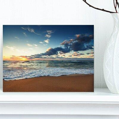 Highland Dunes Seascape 'Sunrise and Glowing Waves in Ocean Seashore' Photograph in Painting & Paint Supplies