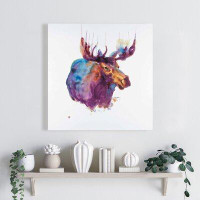 Made in Canada - Millwood Pines 'Moose' Oil Painting Print on Wrapped Canvas
