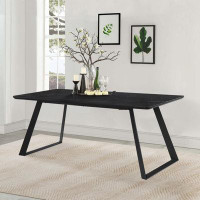 CDecor Home Furnishings Holden Black And Gunmetal Dining Table With Ceramic Top