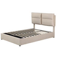 Everly Quinn Balmain Upholstered Solid Wood Platform Storage Bed