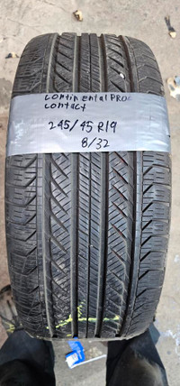 245/45/19 1 pneu été continental runflat bonne état 190$ installer