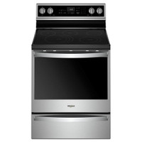 Whirlpool 30-inch Freestanding Electric Range with Frozen Bake™ Technology YWFE975H0HZSP - Main > Whirlpool 30-inch Free
