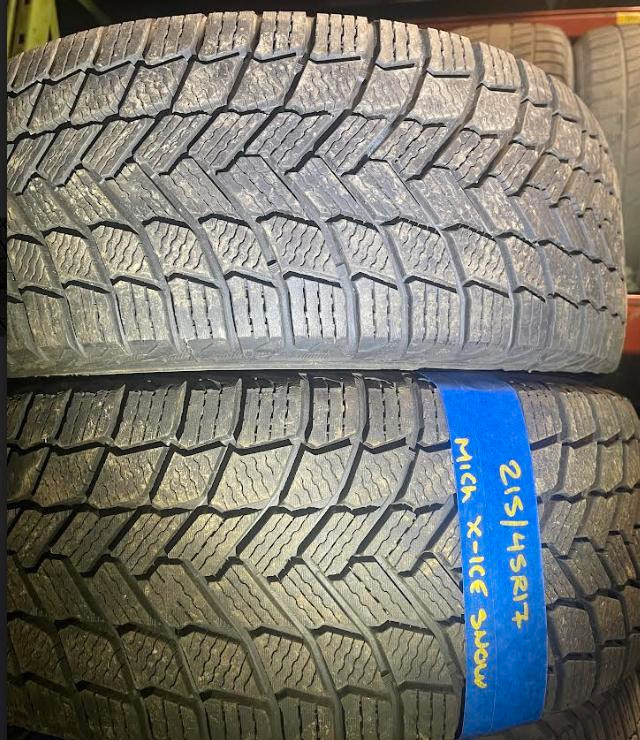 USED SET OF WINTER MICHELIN 215/45R17 95% TREAD WITH INSTALL. in Auto Body Parts in City of Toronto