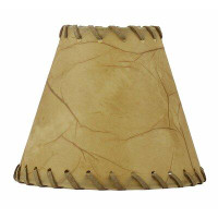 Loon Peak 5" H Faux leather Empire Lamp Shade ( Clip On ) in Brown