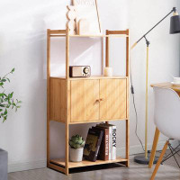 Wildon Home® Bathroom Bamboo Storage Cabinet with 3 Shelves
