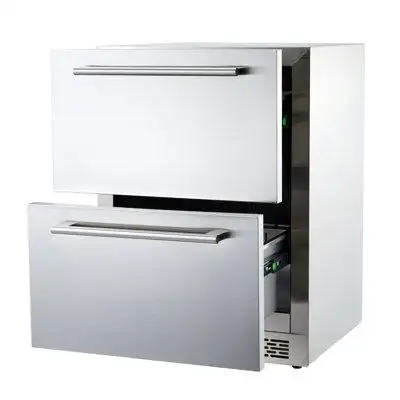 Fashionwu 24 Inch Under Counter Refrigerator For Indoor And Outdoor Use, Weatherproof Stainless Steel Body, Anti-fingerp