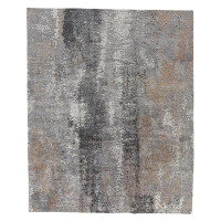 Tufenkian Brilliance Rectangle Abstract Hand-Knotted Wool Area Rug in Brown/Grey