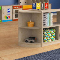 Bright Beginnings Bright Beginnings Commercial Grade Wooden Classroom Corner Storage Unit with Rounded Front Edges