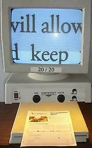 LOW VISION MAGNIFIER 14 BLACK & WHITE CRT 20/20 CCTV FOR MACULAR DEGENERATION - USED $149.99