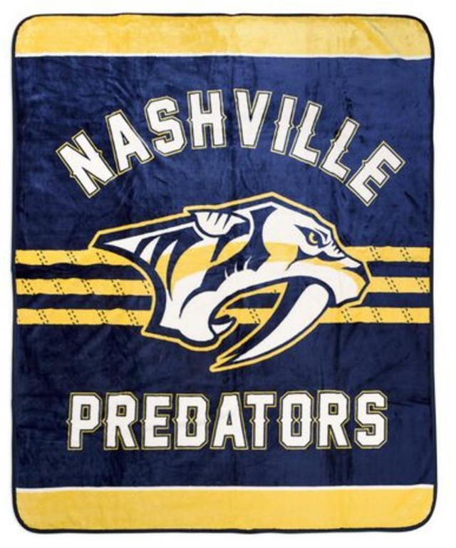 Nashville Predators Luxury Velour High Pile Blanket - Twin Size 60 x 70 Inch [Blue] in Other