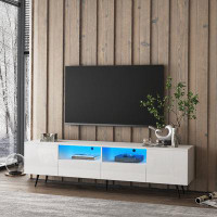Ivy Bronx Modern TV Stand, 16 Colors LED TV Stand w/Remote Control Lights