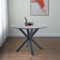 George Oliver Modern Stylish Dining Table with Cross Legs for Living Room and Office