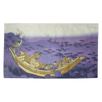 World Menagerie  Boat Among the Lily Pads Purple Area Rug
