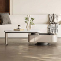 STAR BANNER Italian Minimalist Rotating Microcrystal Tea Table Living Room Home Design Tea Table Combination